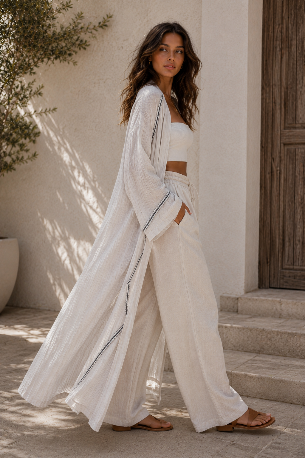 Linen Kimono - Lightweight Bohemian Cover-Up