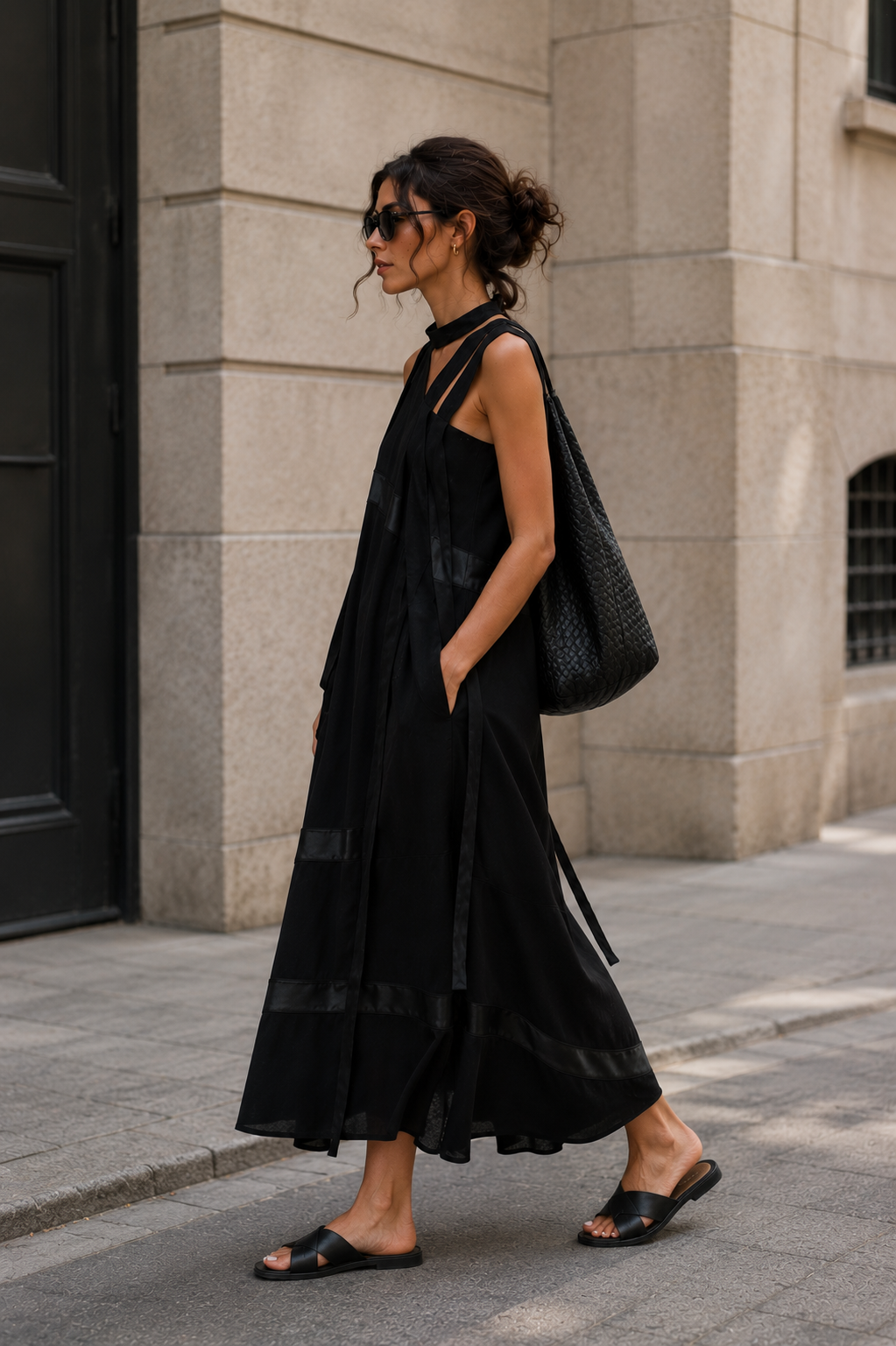 Black Long Sleeve Maxi Dress