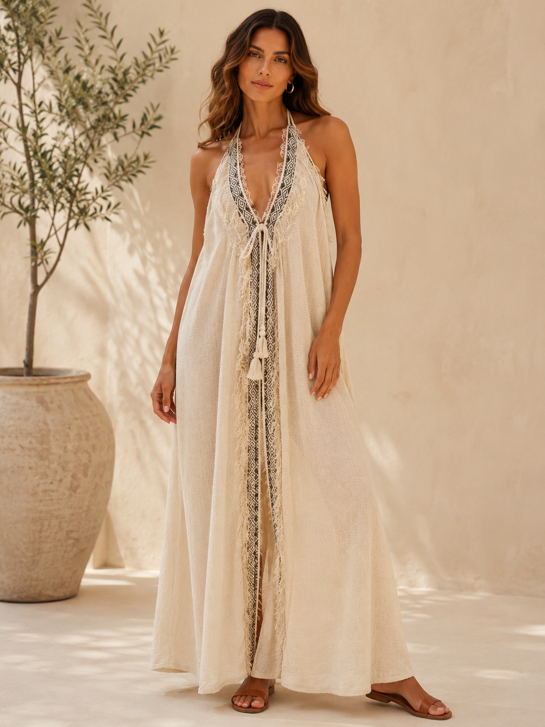 Boho Block Print Dress