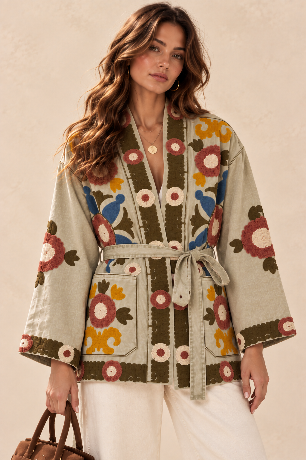 Wildflower Embroidered Suede Jacket