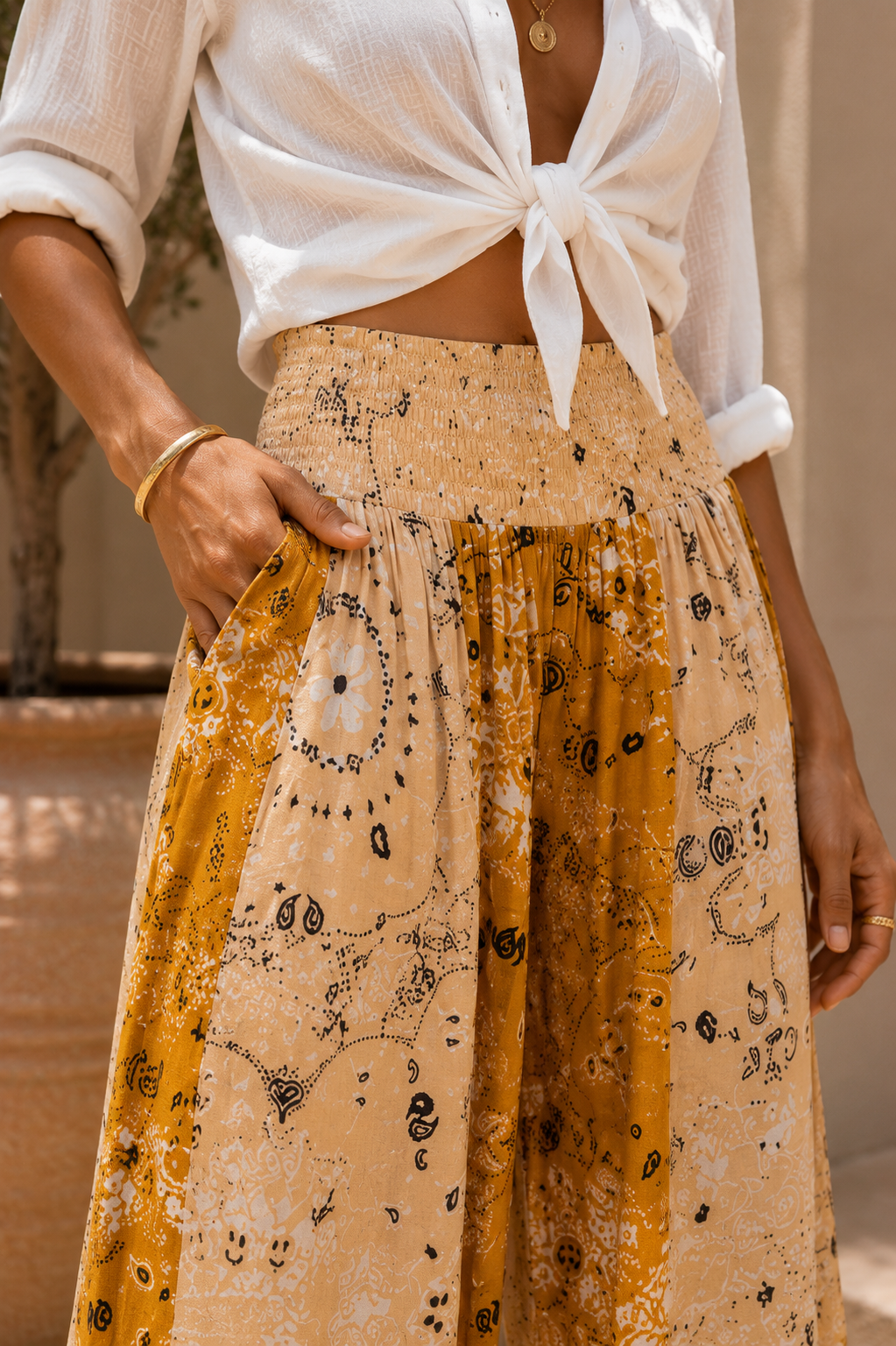 Bohemian Wide Leg Pants