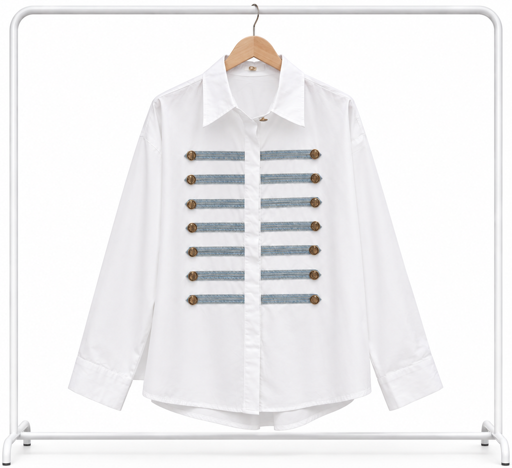 White Military Shirt