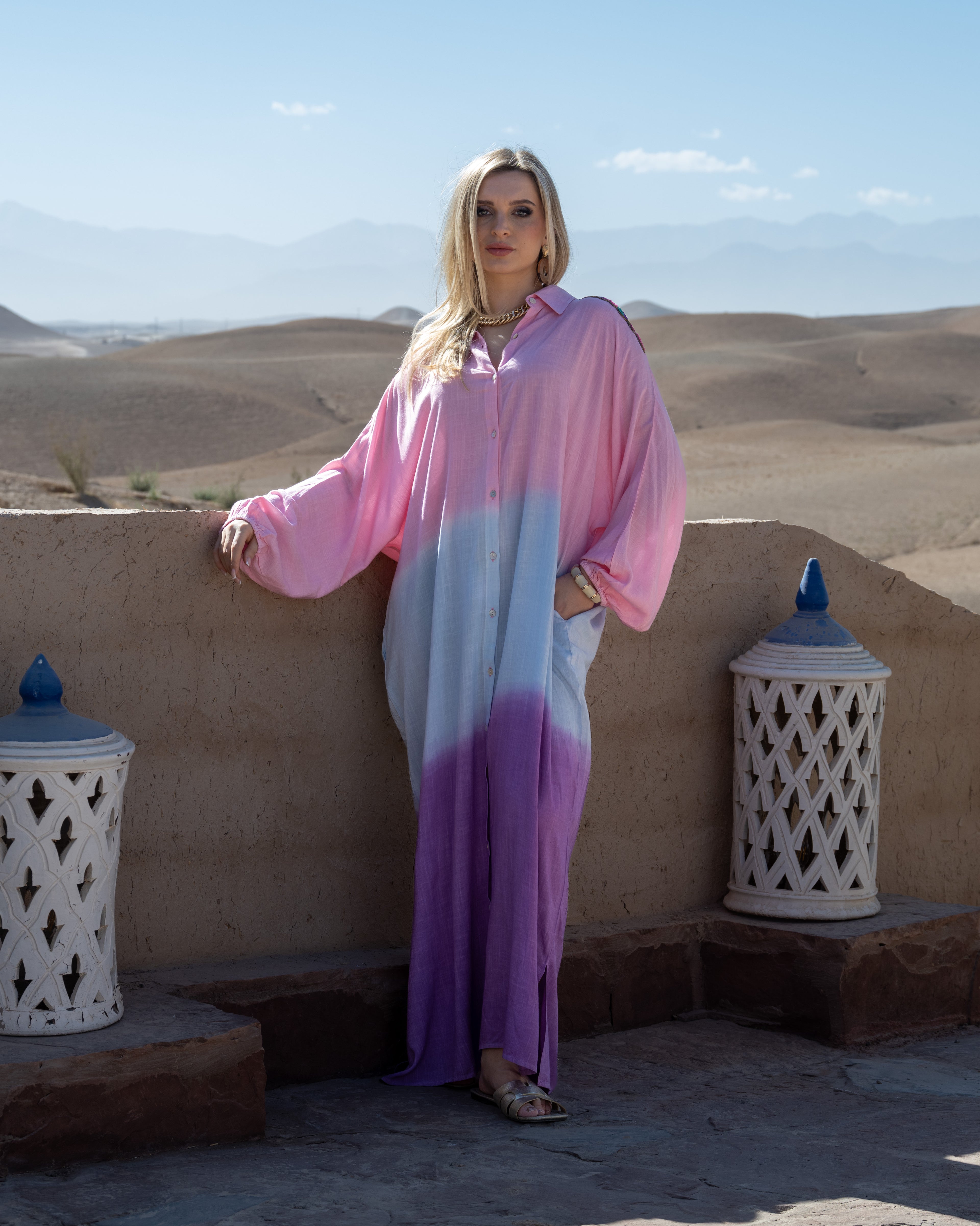 Bohemian Floral Embroidered Maxi Dress