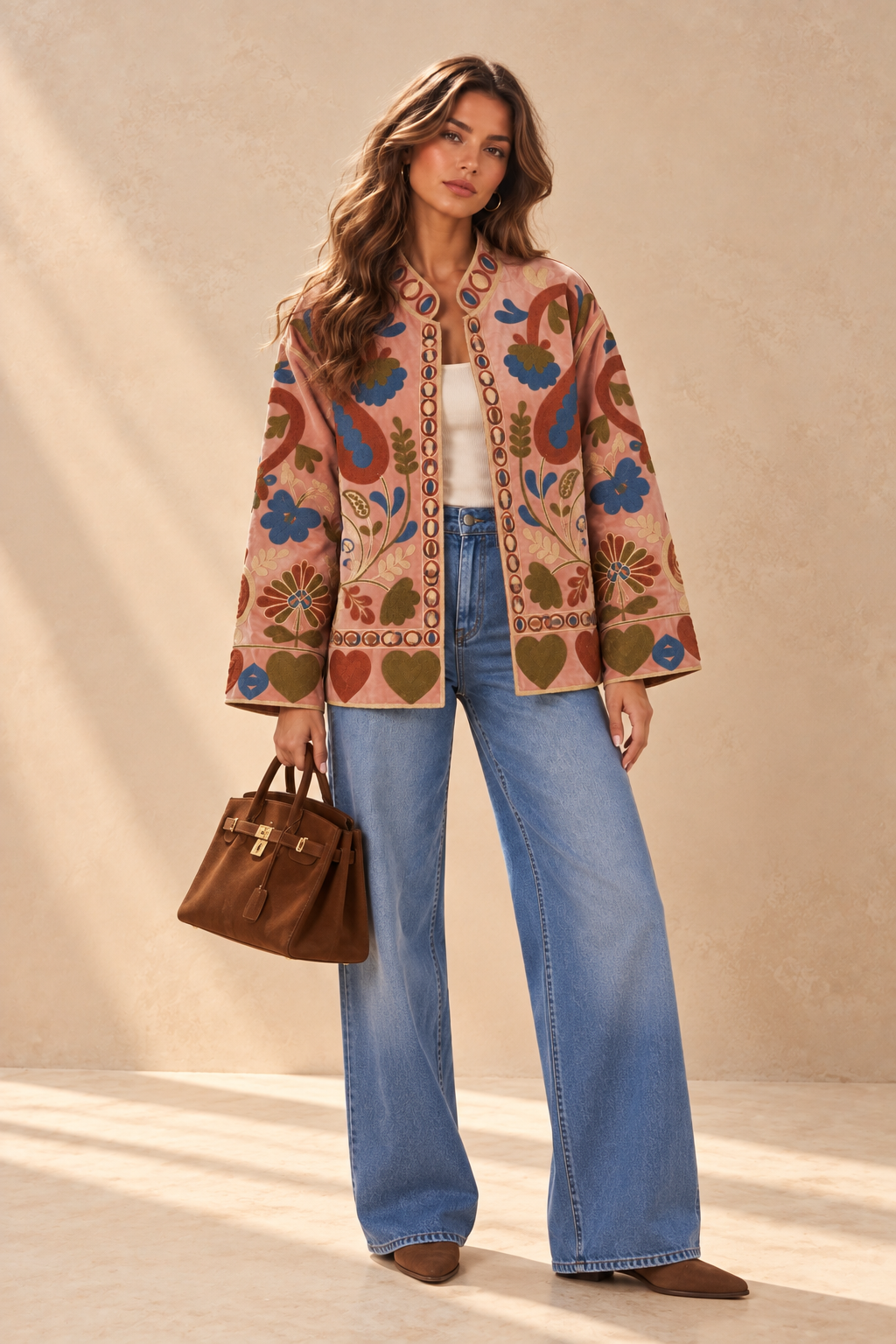 The Floriana Pink Botanical Jacket
