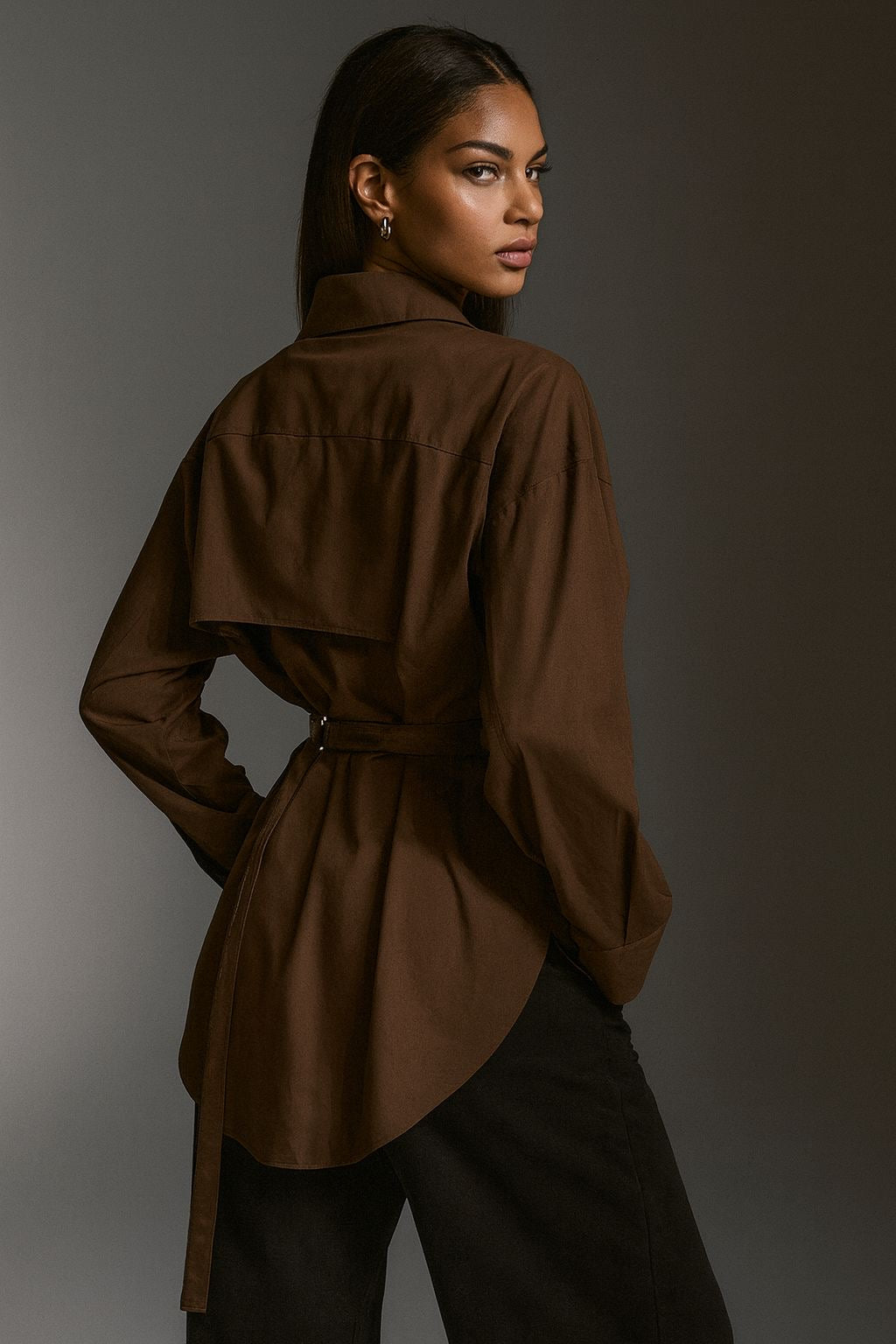 Chocolate Brown Oversized Shirt