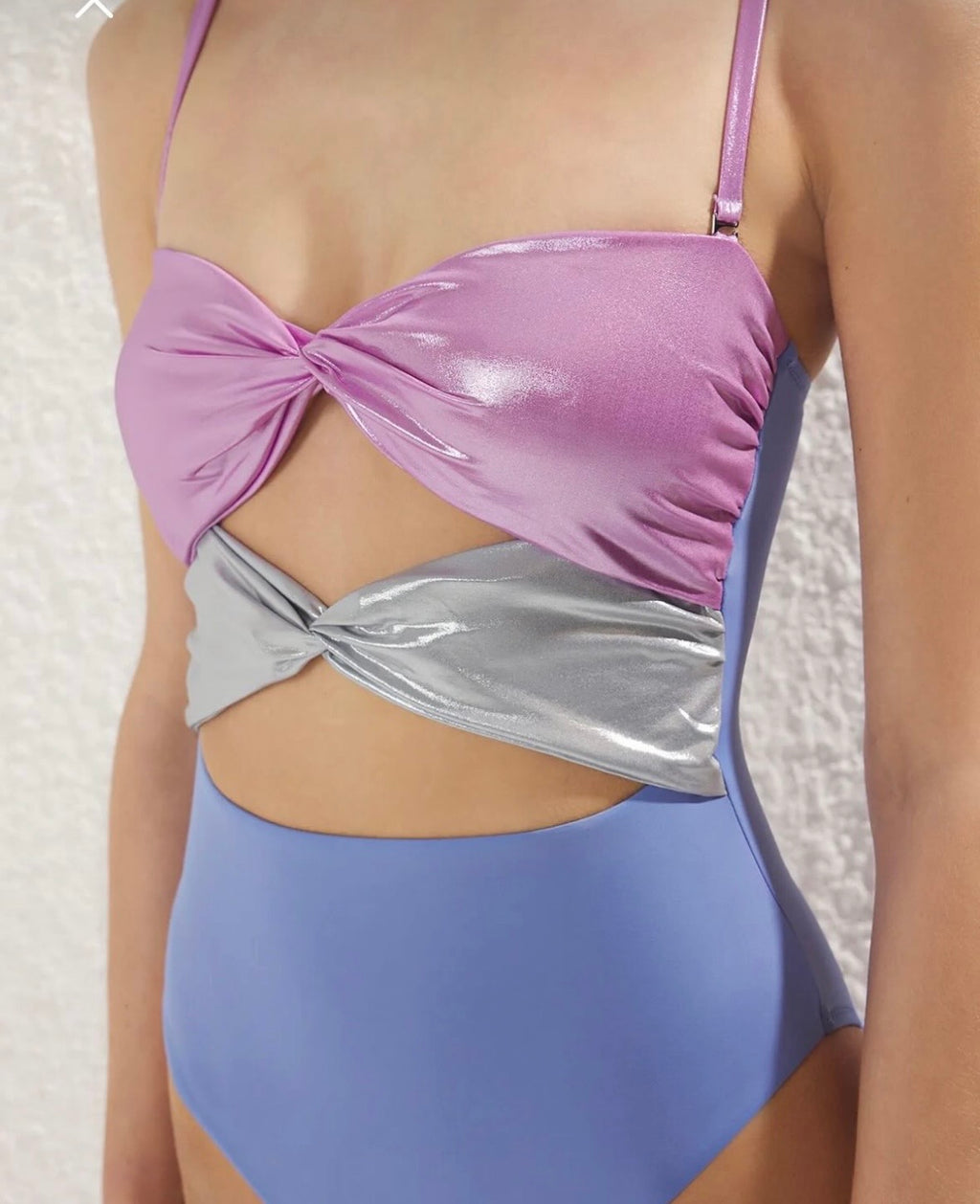 Metallic Cut-Out Swimsuit