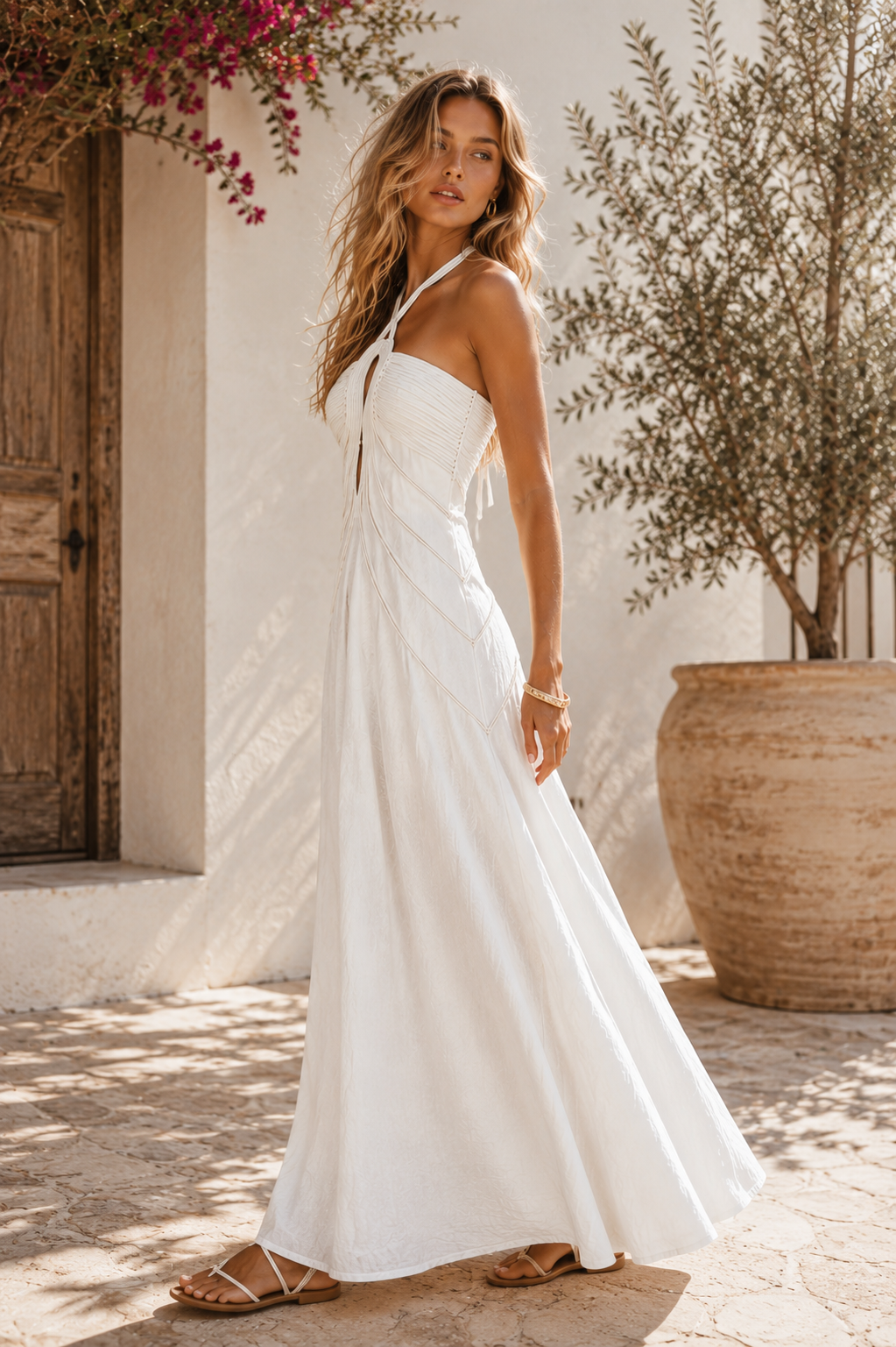 The Saint-Tropez Rope Linen Dress