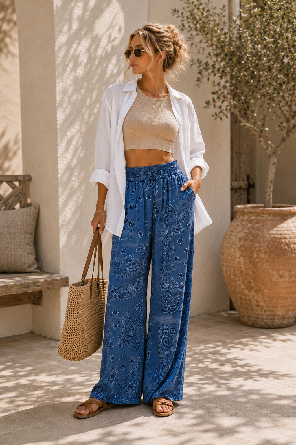 Canyon Denim Bandana Pants