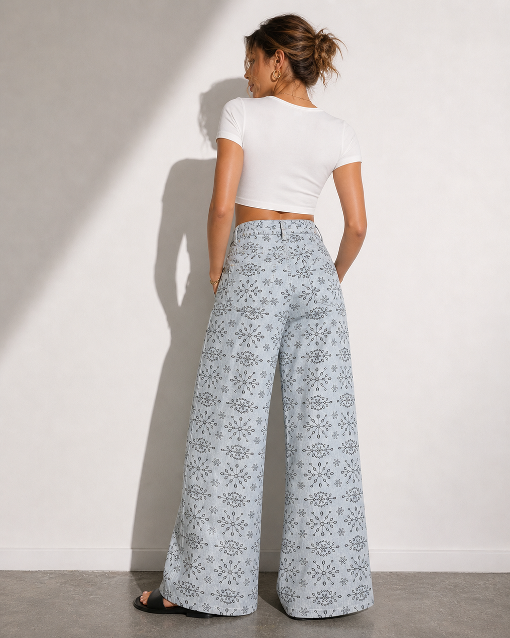 Paisley Embroidered Jeans