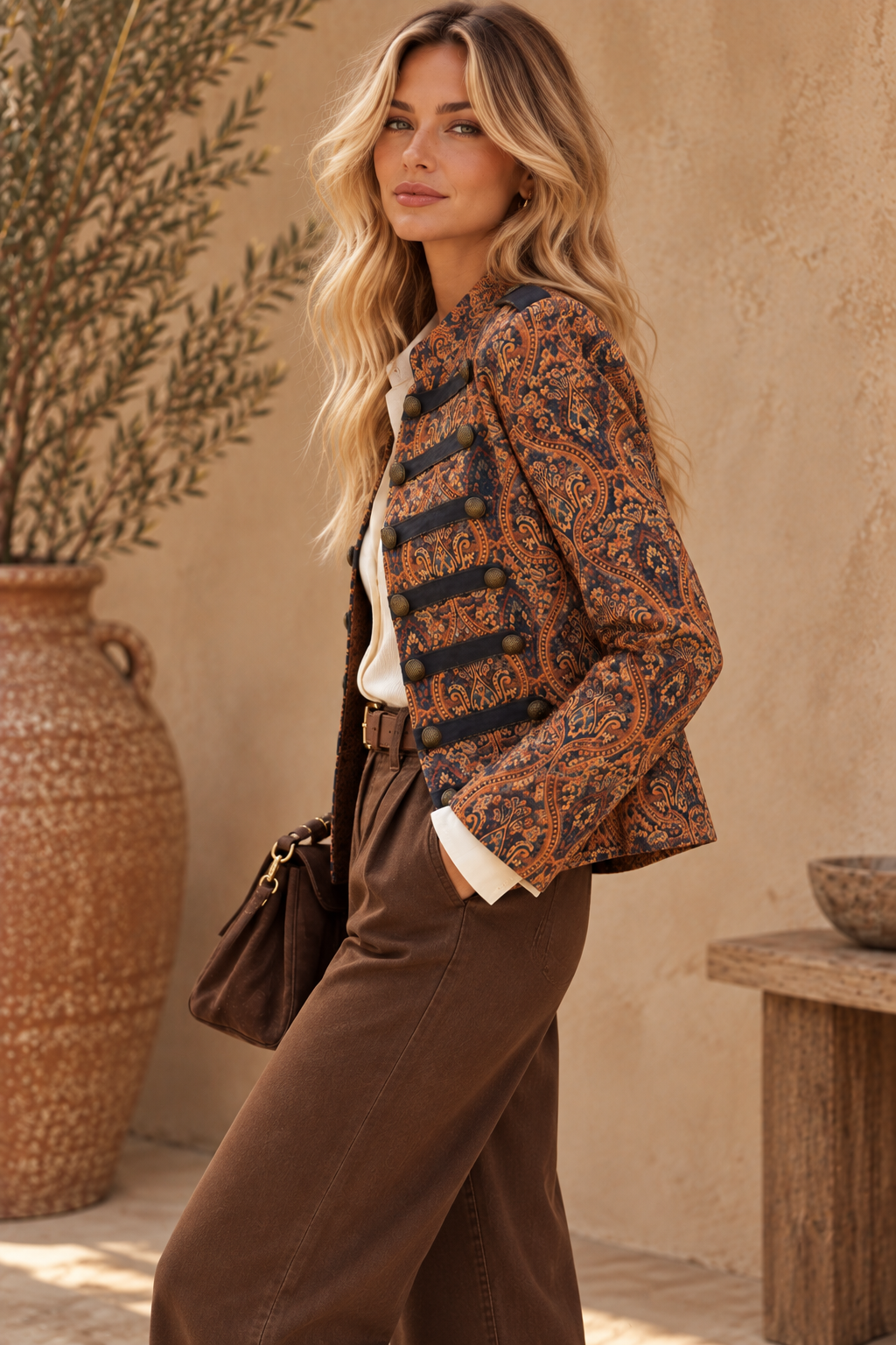 The Regent Paisley Military Jacket