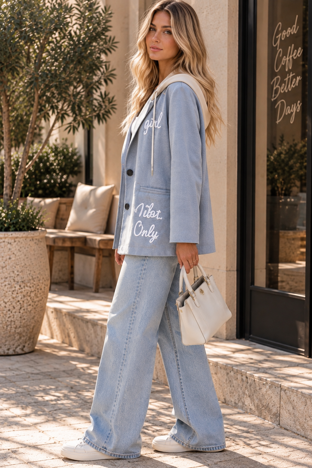 Hooded Blazer Jacket