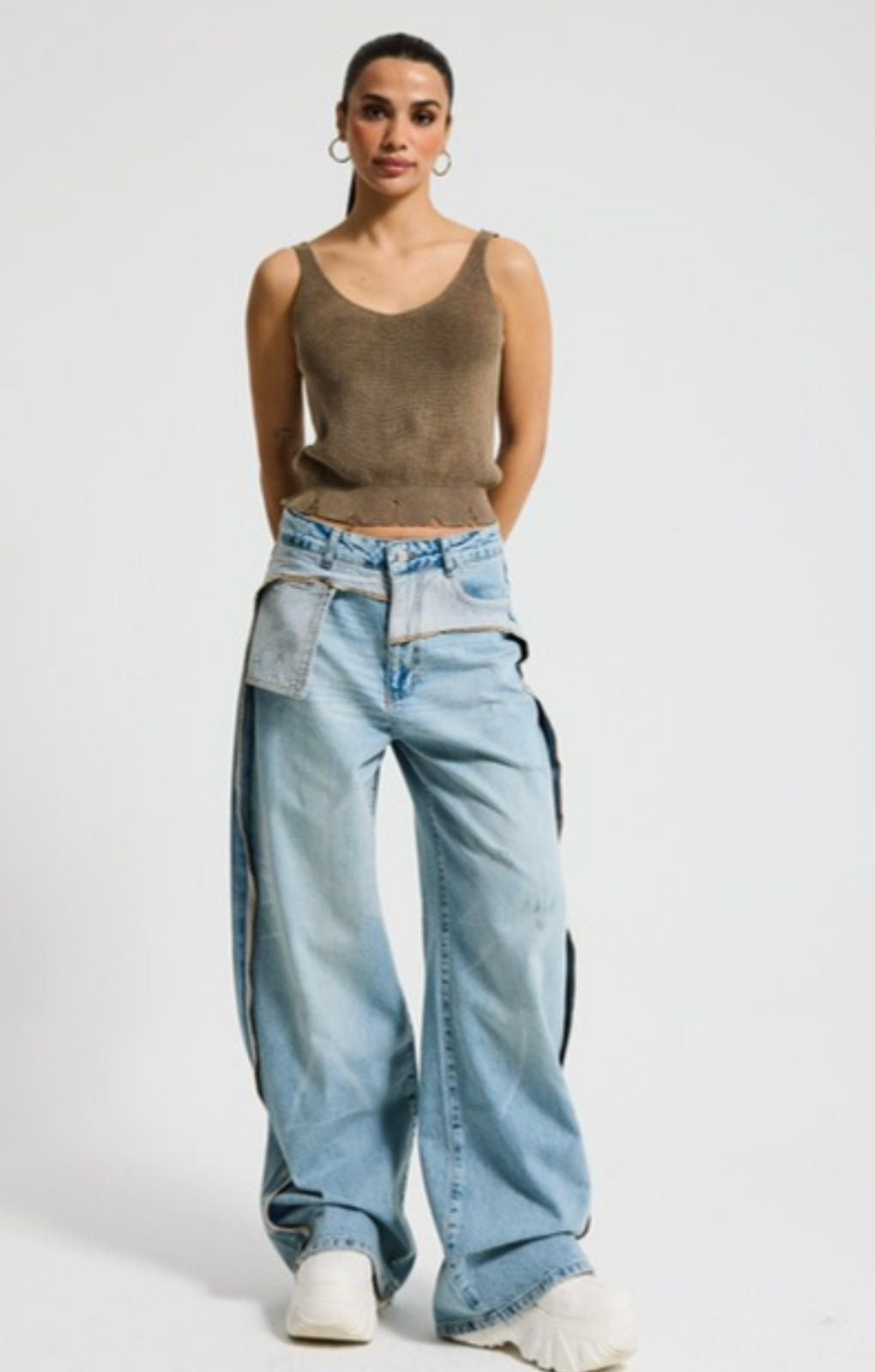 Light Wash Inside-Out Jeans
