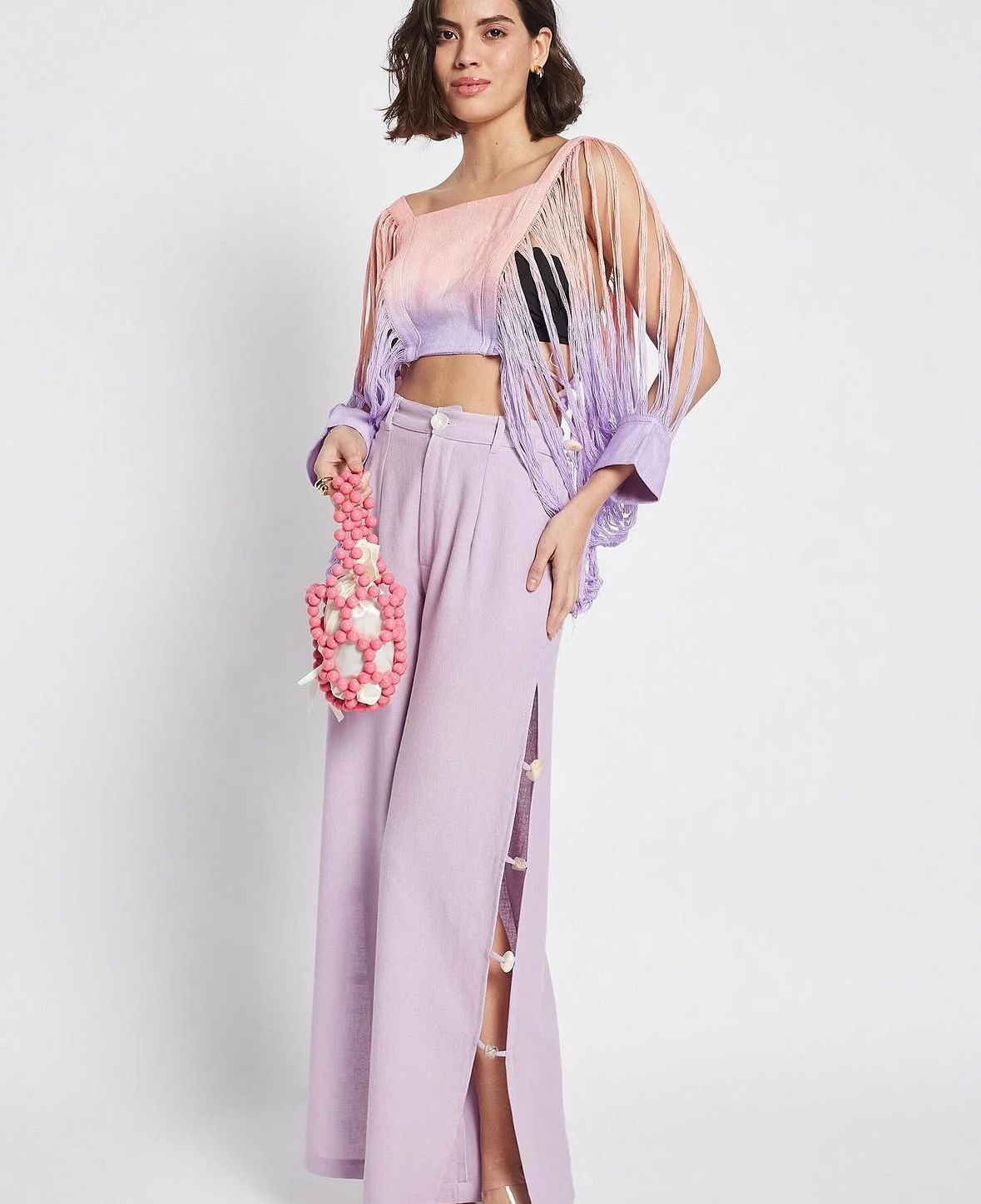 Solara Top tie dye open shoulder top