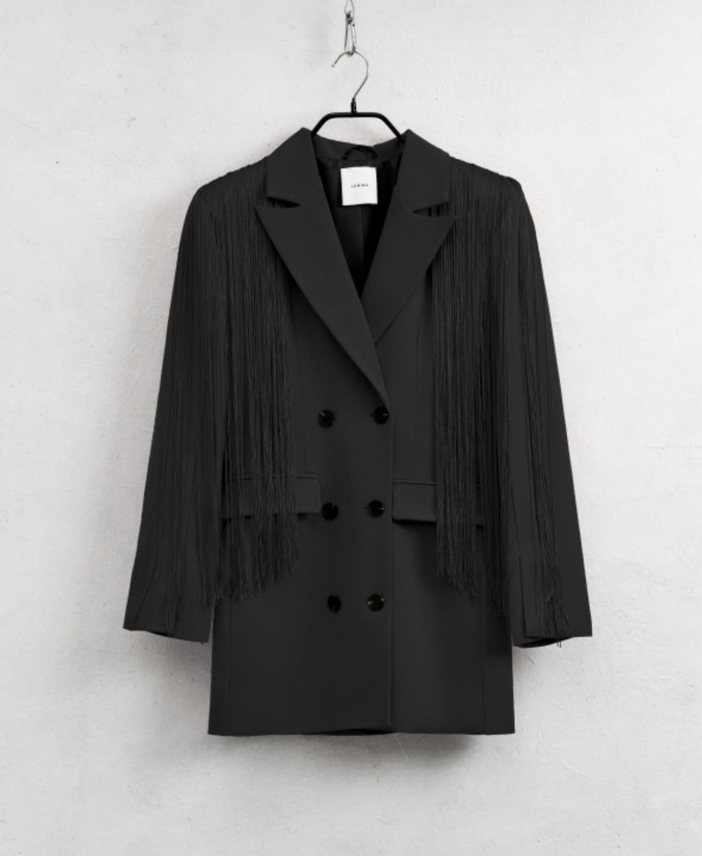 Black Fringe Blazer Dress