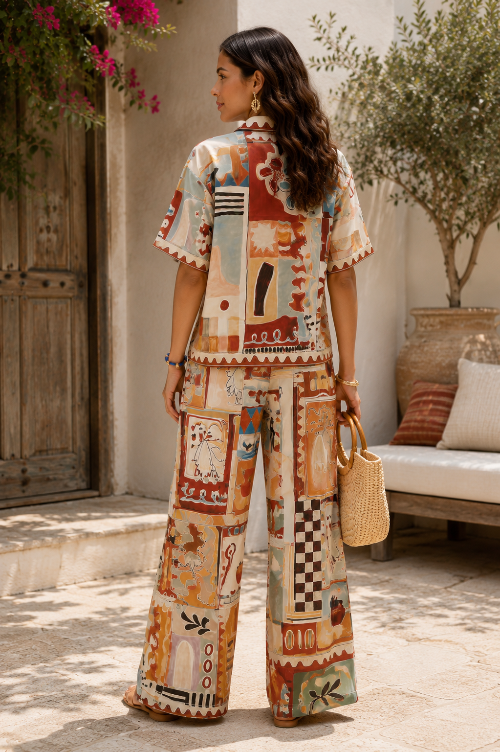 The Amalfi Printed Shirt & Pants Set