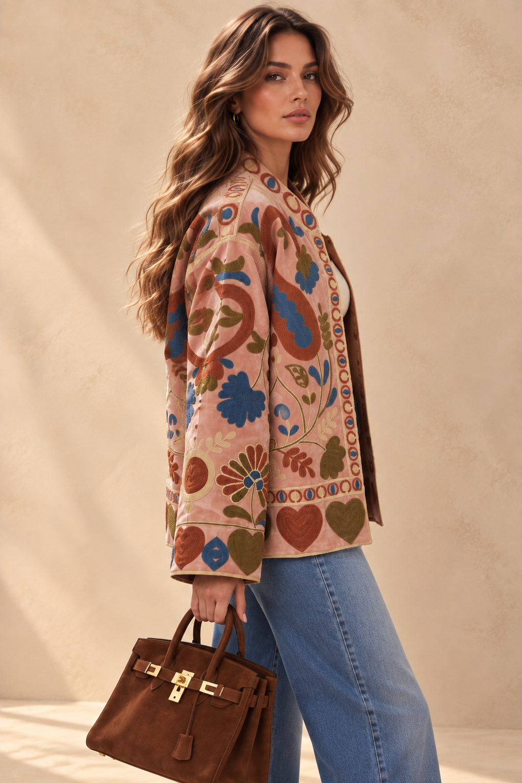 The Floriana Pink Botanical Jacket