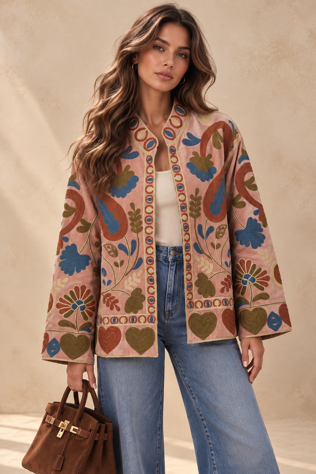The Floriana Pink Botanical Jacket
