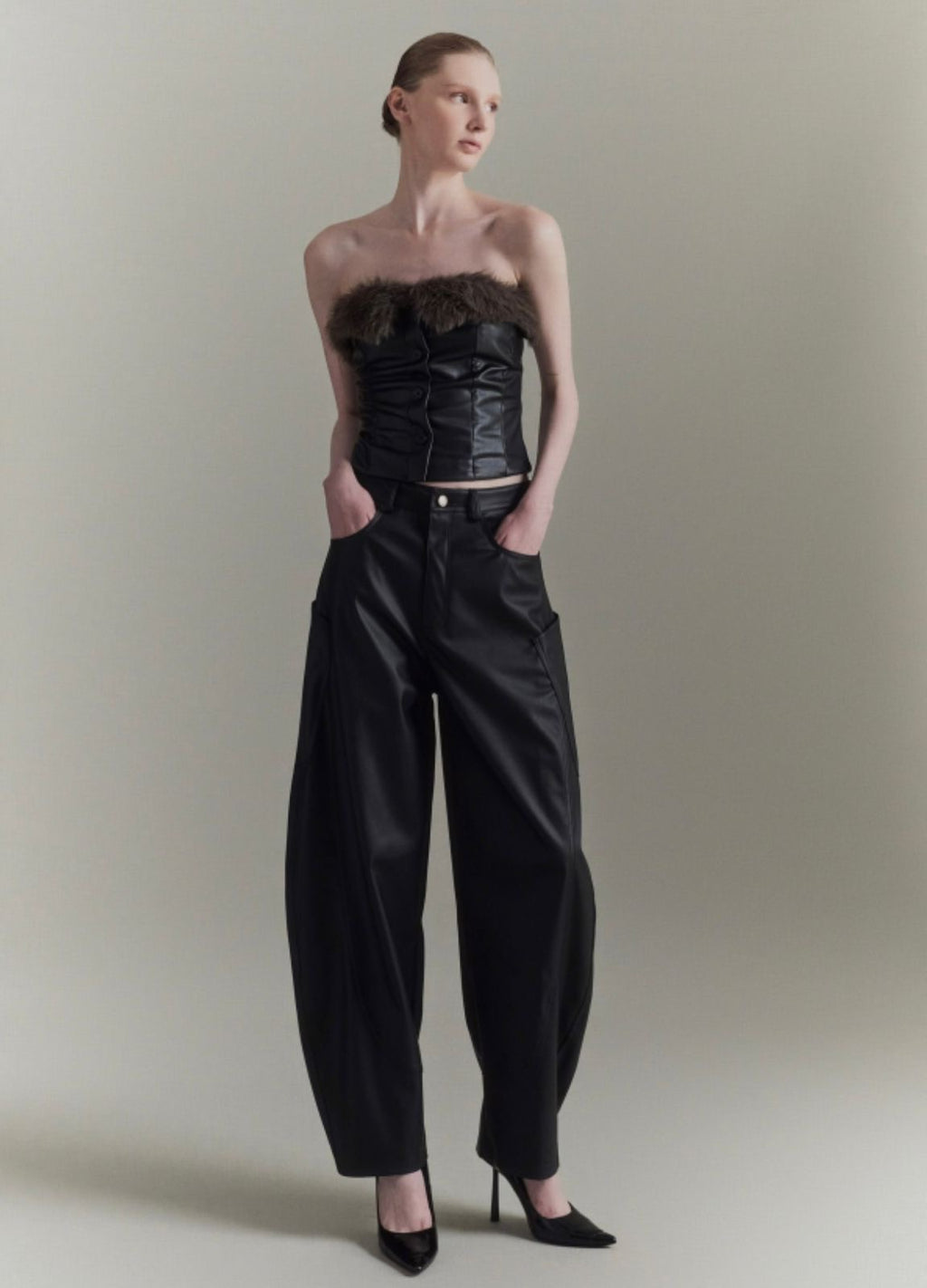 Leather Cargo pants