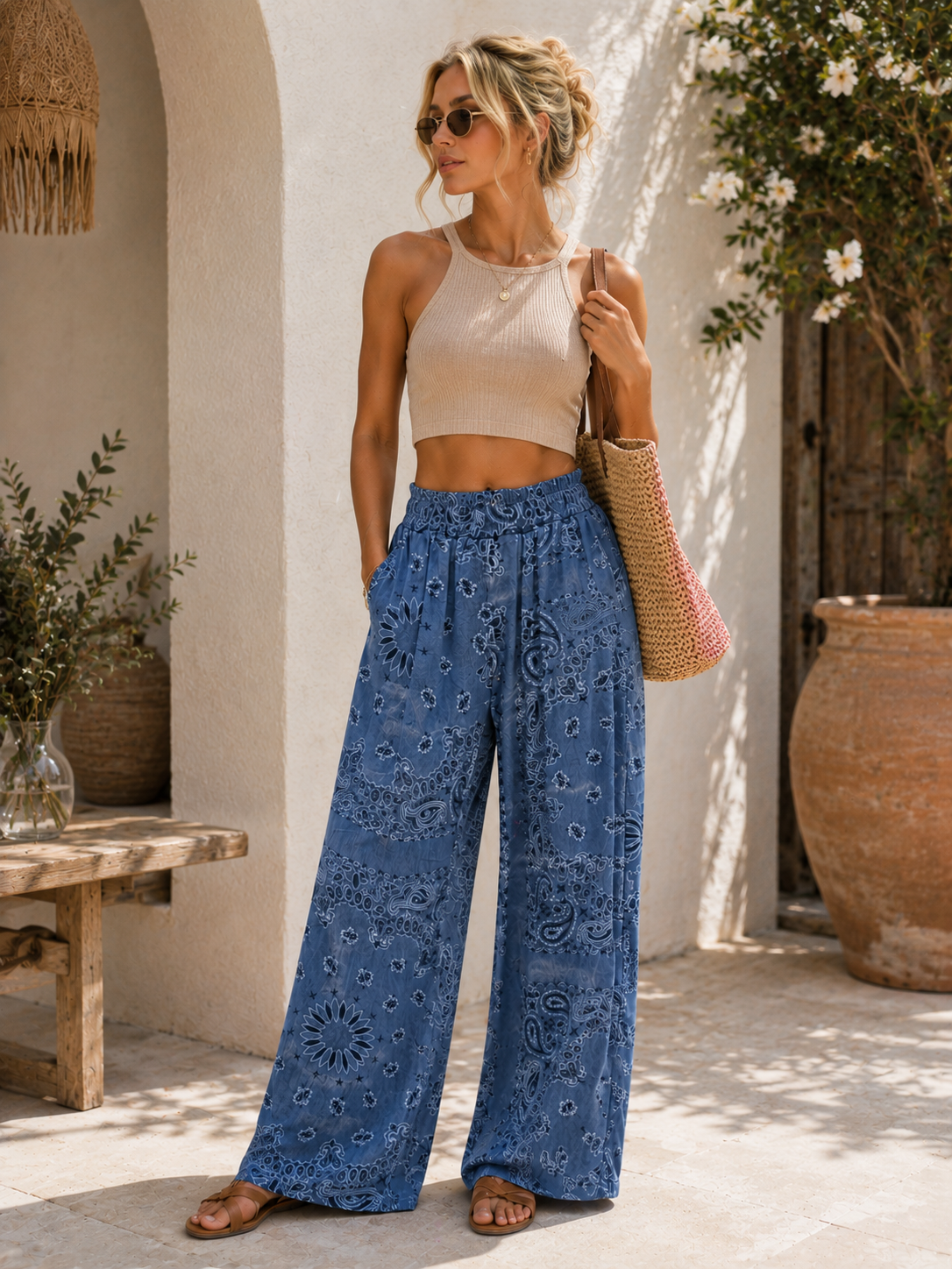 Canyon Denim Bandana Pants