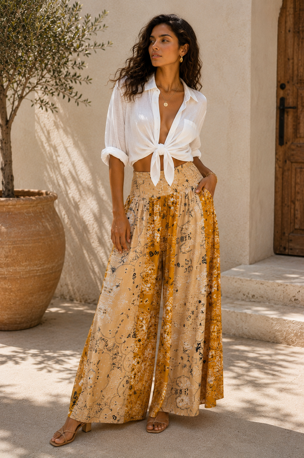 Bohemian Wide Leg Pants
