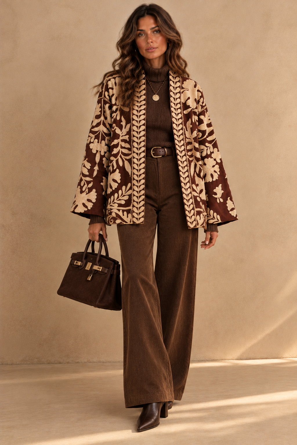 The Serafina Chocolate Botanical Jacket