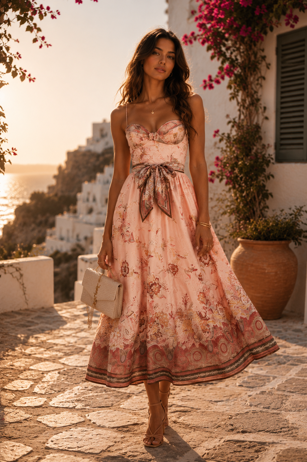 Rosa Toile Midi Dress