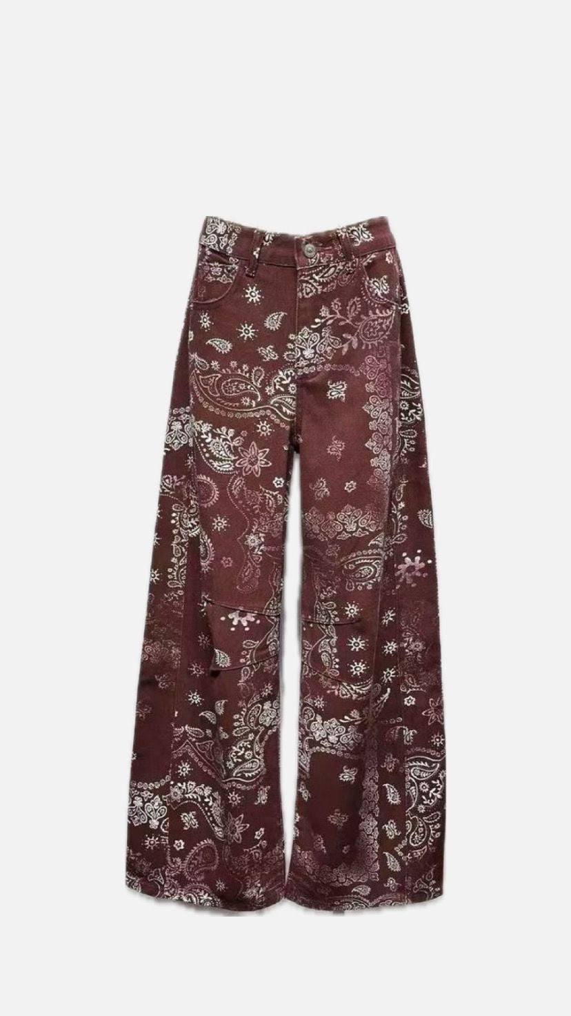 Bandana Print Statement Pants