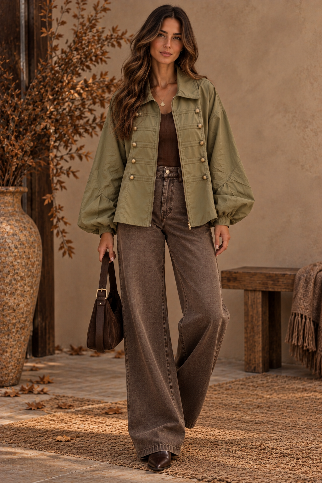 Military-Style Bomber Jacket