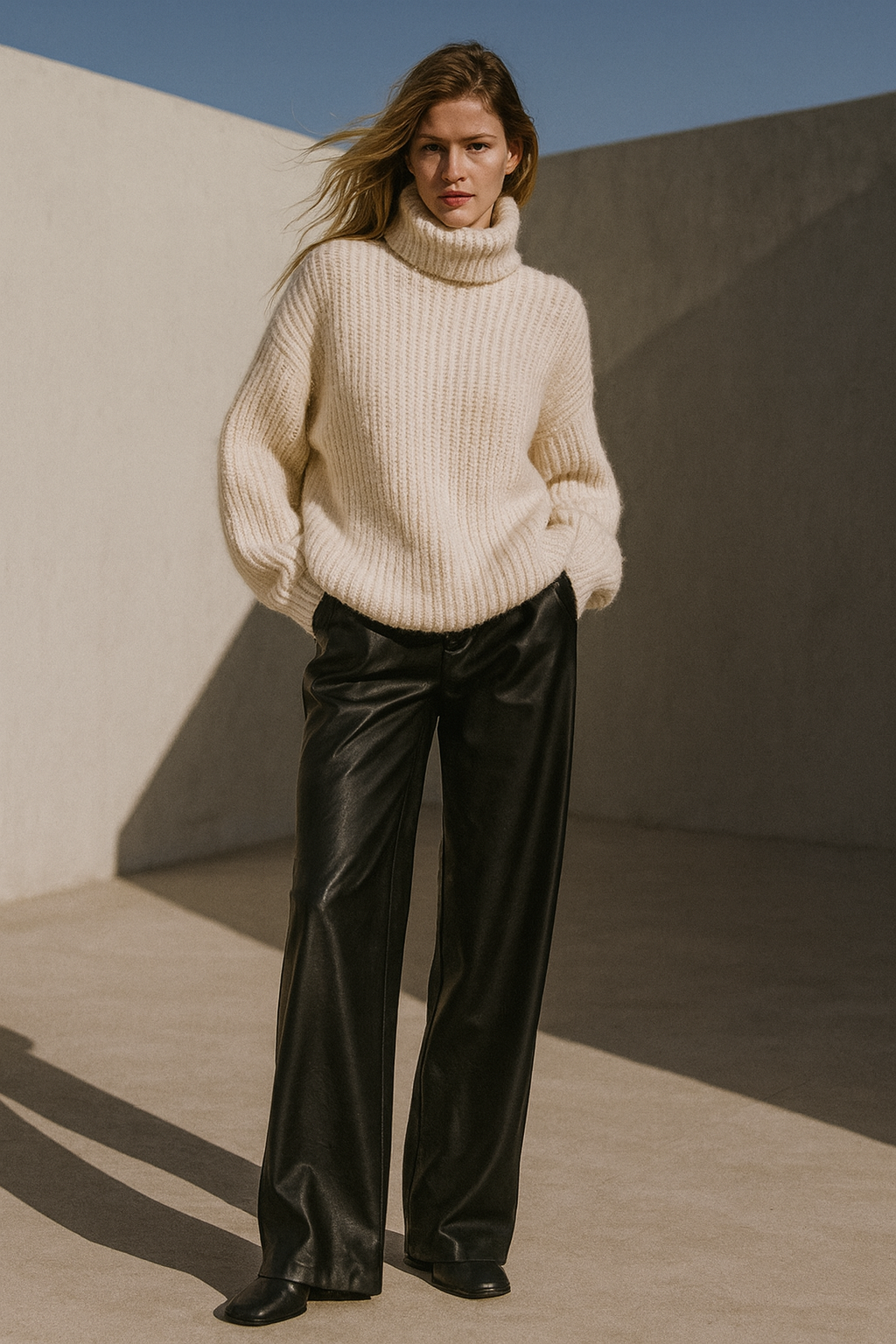 Faux Leather Pants – Black