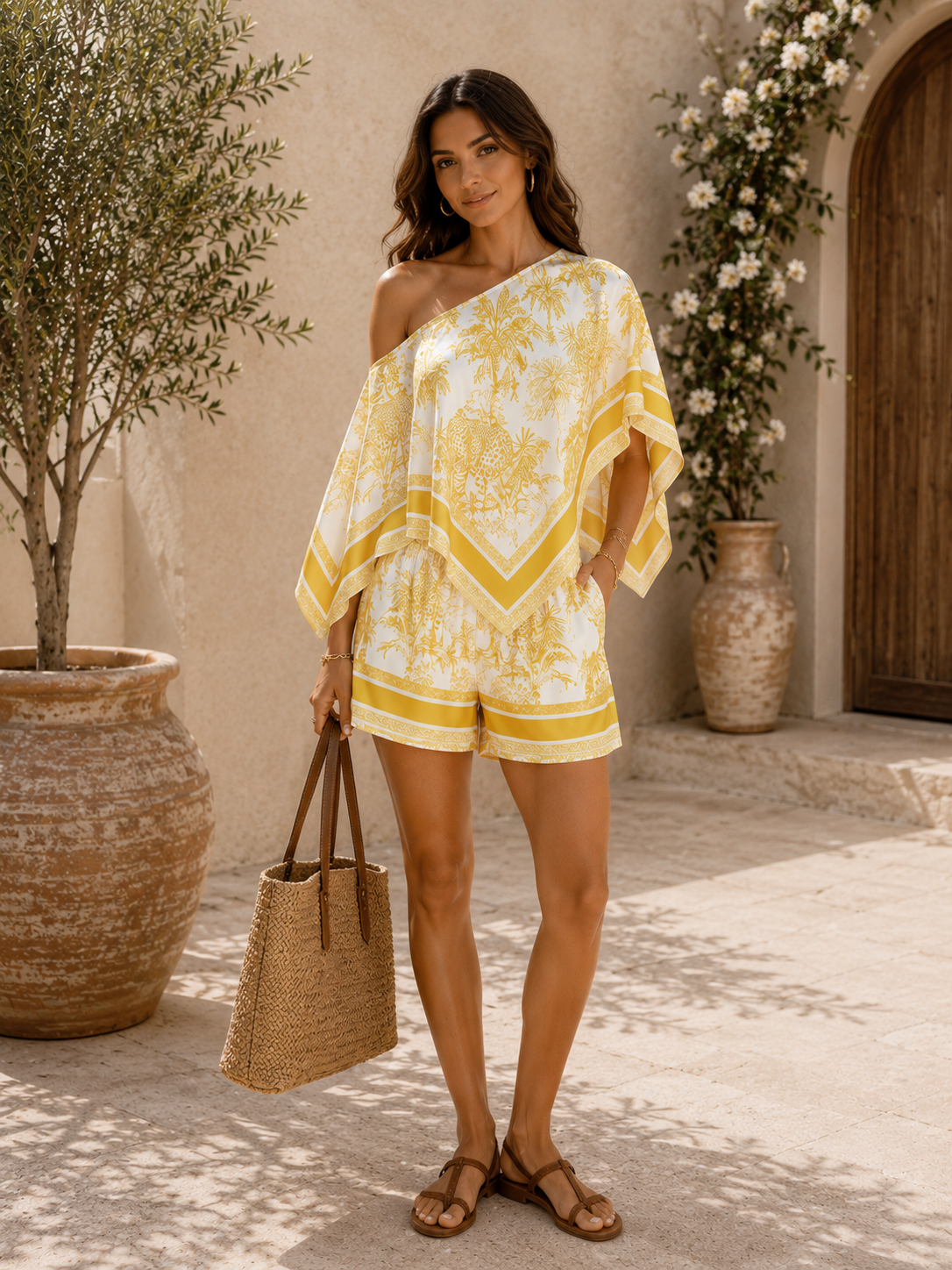 Printed Satin Co-ord Set