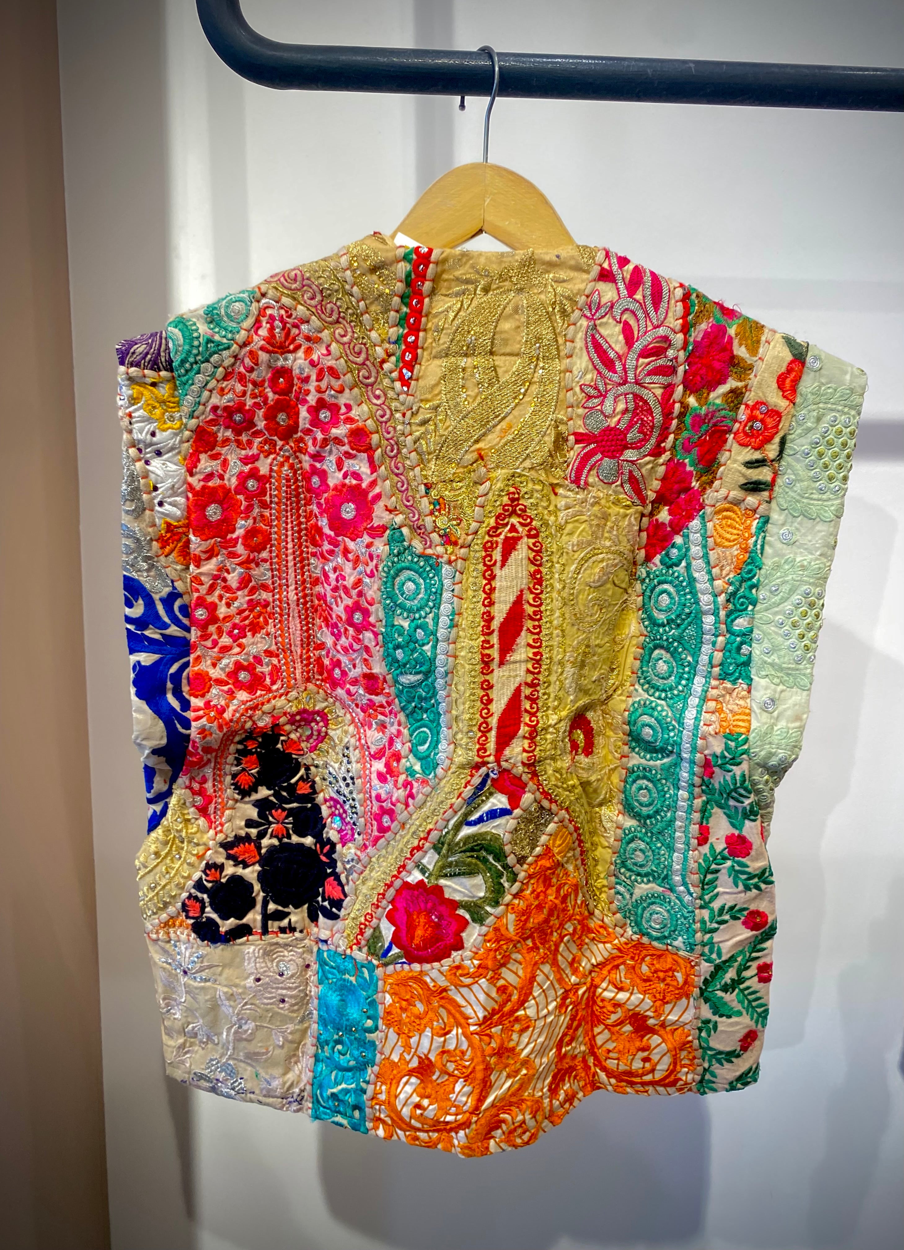 Vibrant Patchwork Embroidered Vest
