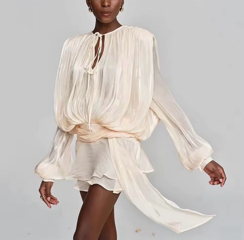 Beige flowy Dress