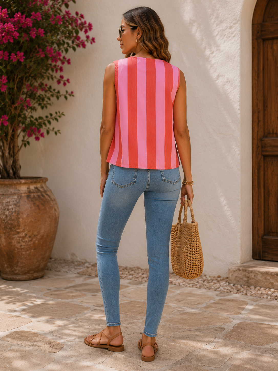 The Boardwalk Striped Colorful Vest