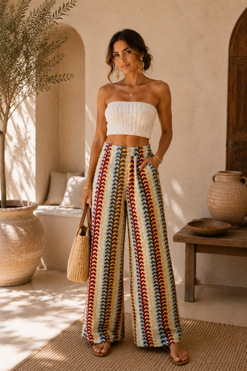 Riviera Zigzag Knit Pants