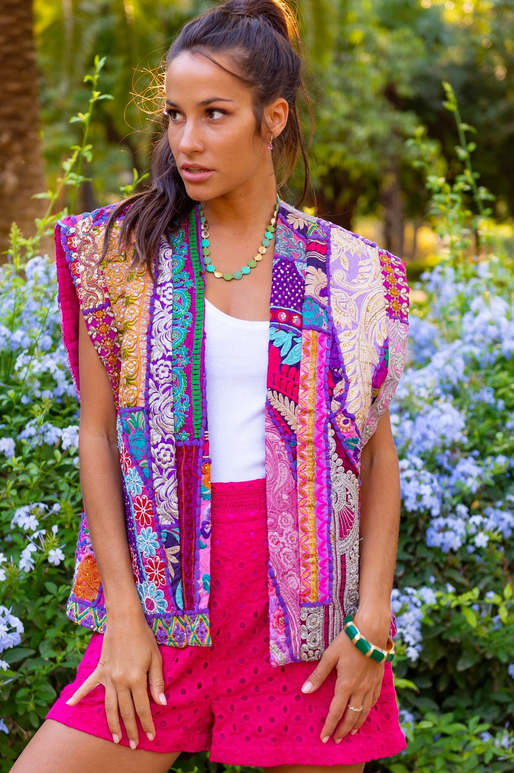 Vibrant Patchwork Embroidered Vest
