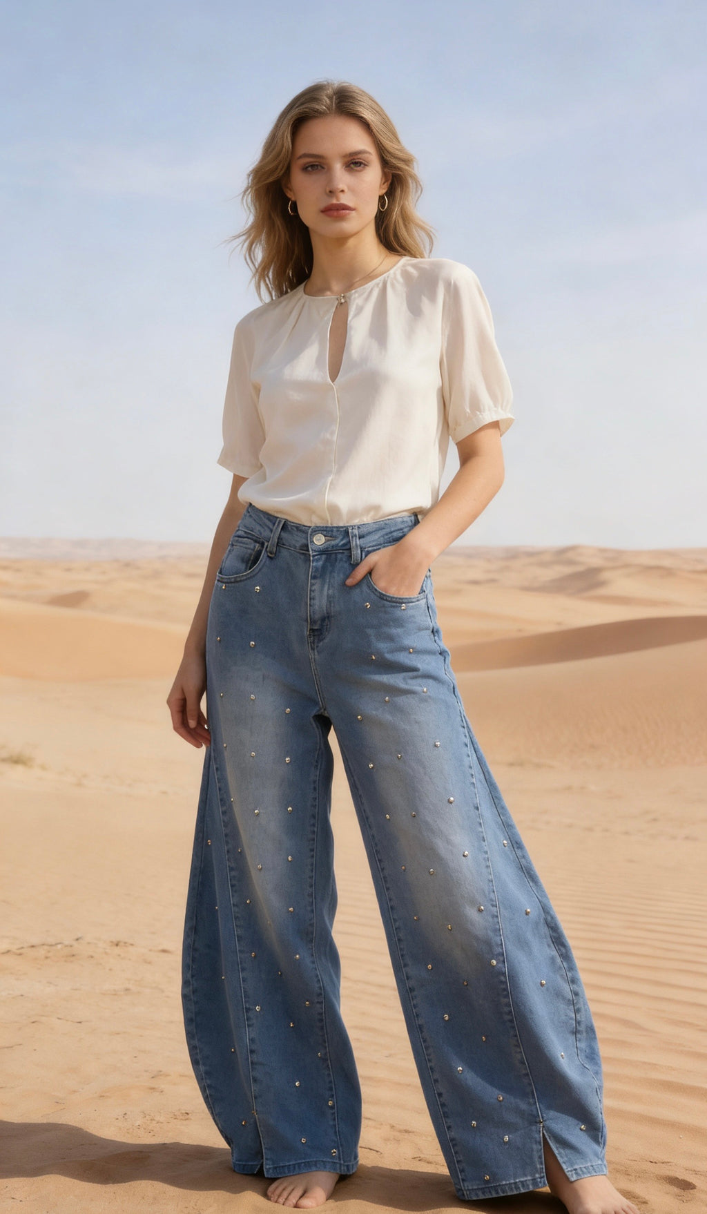 Blue Studs Jeans