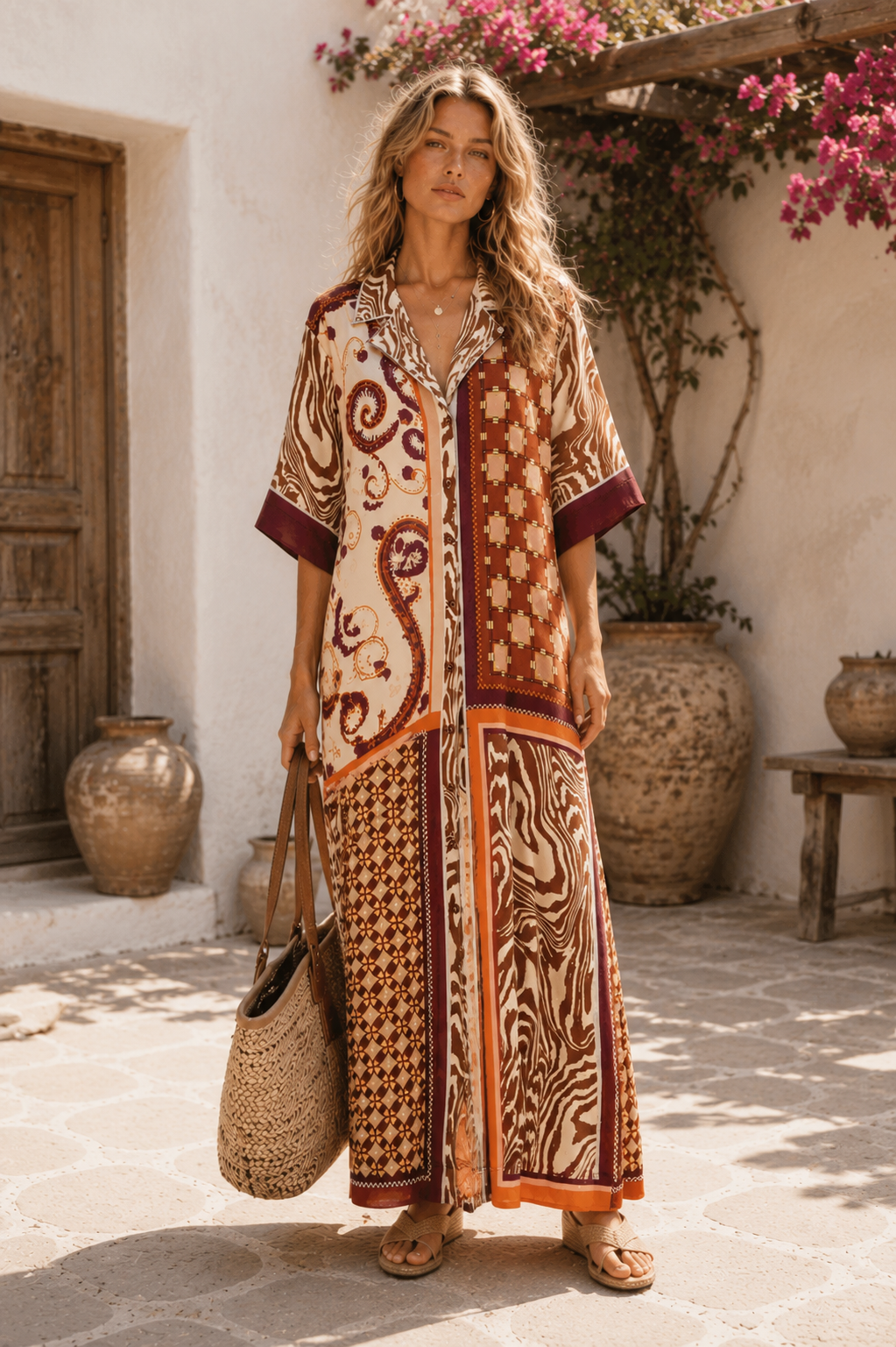 Mosaic Reverie Patchwork Maxi Dress