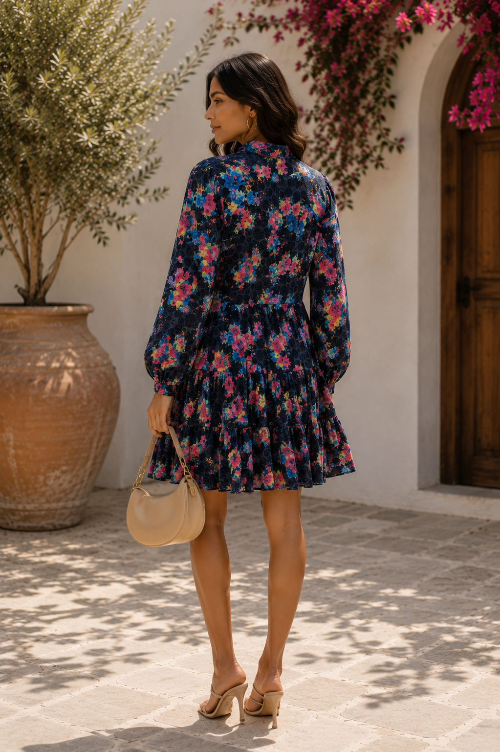 Noir Bloom Embellished Dress