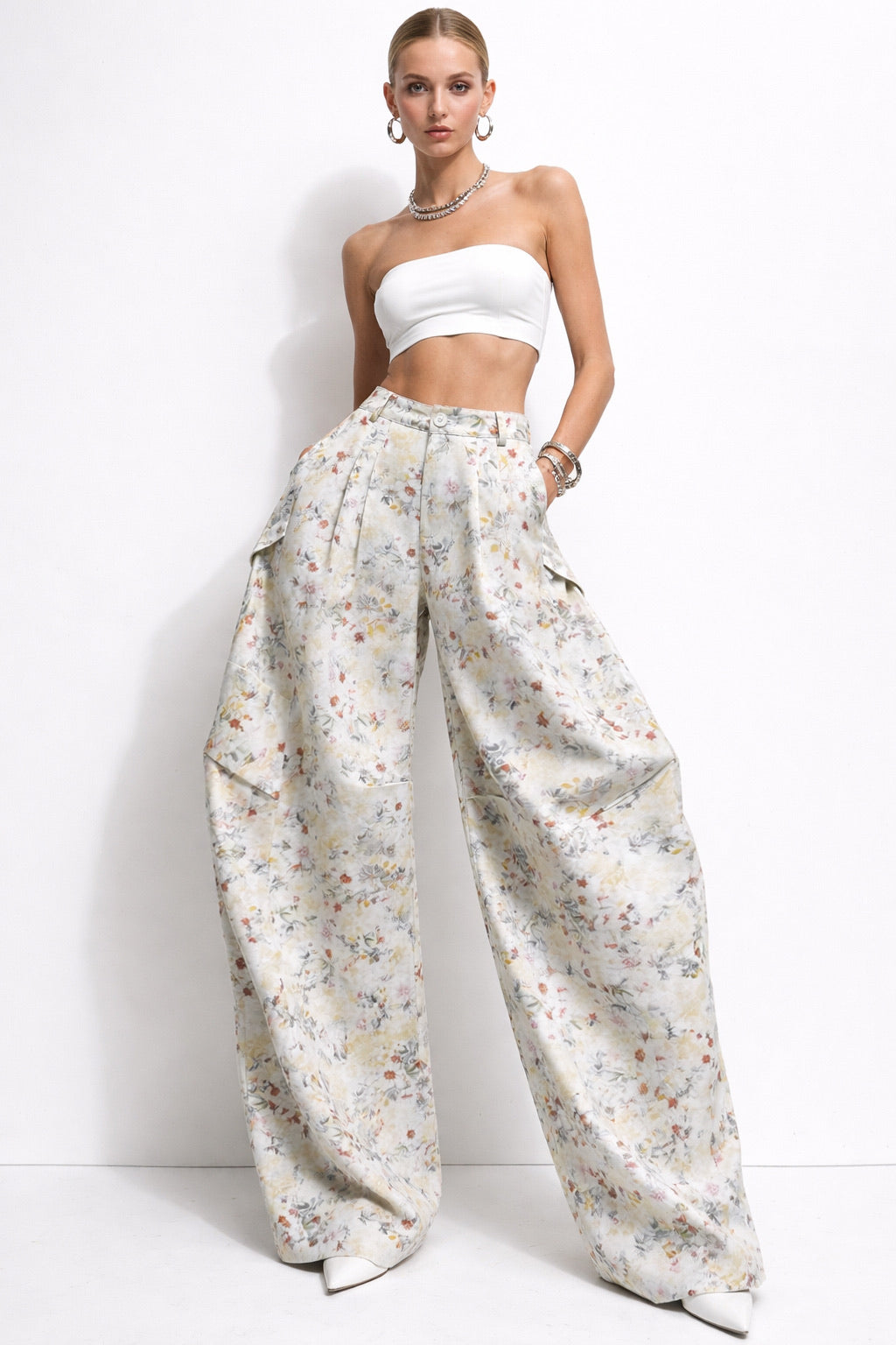 Jardin Floral Wide-Leg Pants
