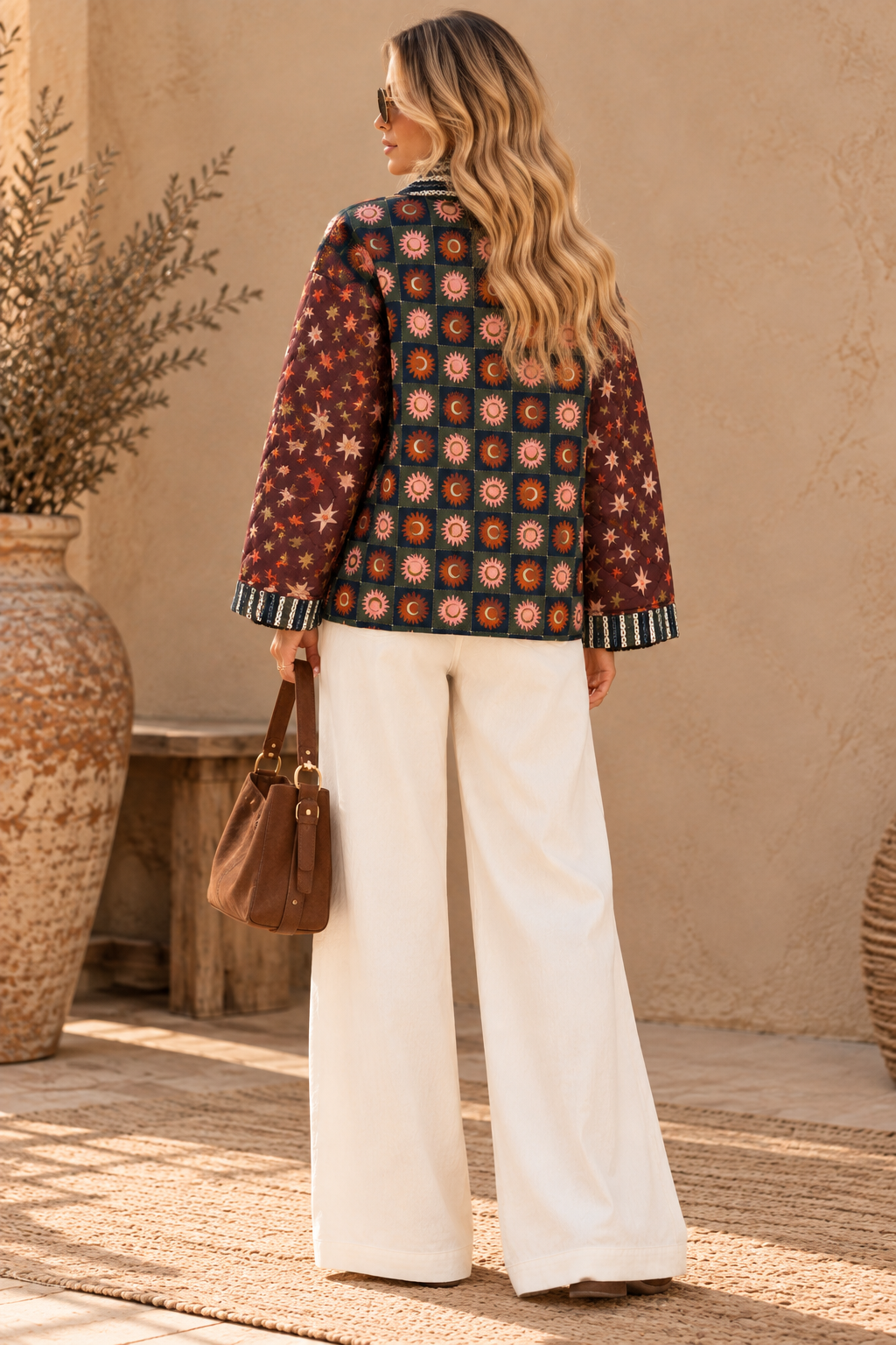 Vintage-Inspired Print Jacket