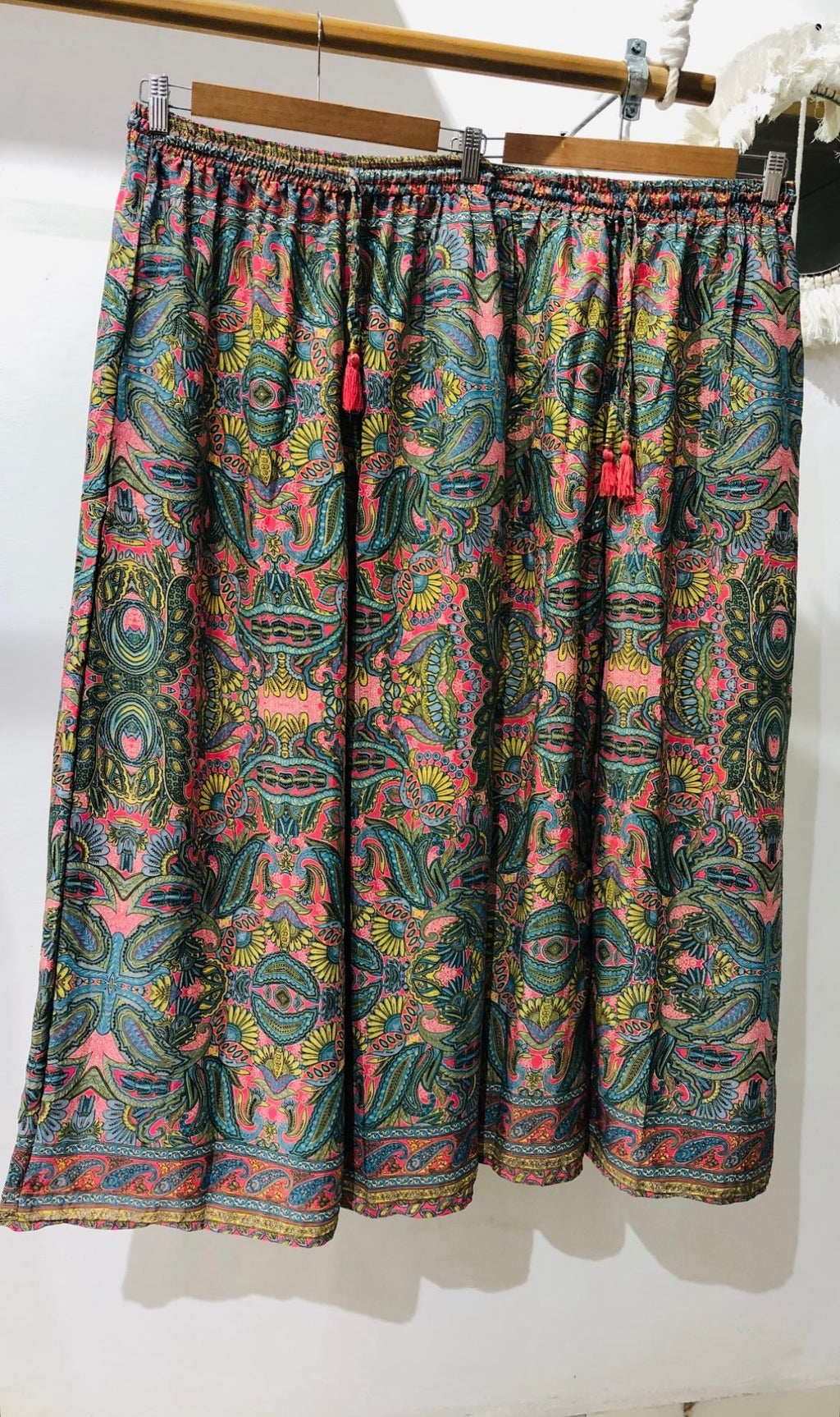 Tribal Print Satin Pants