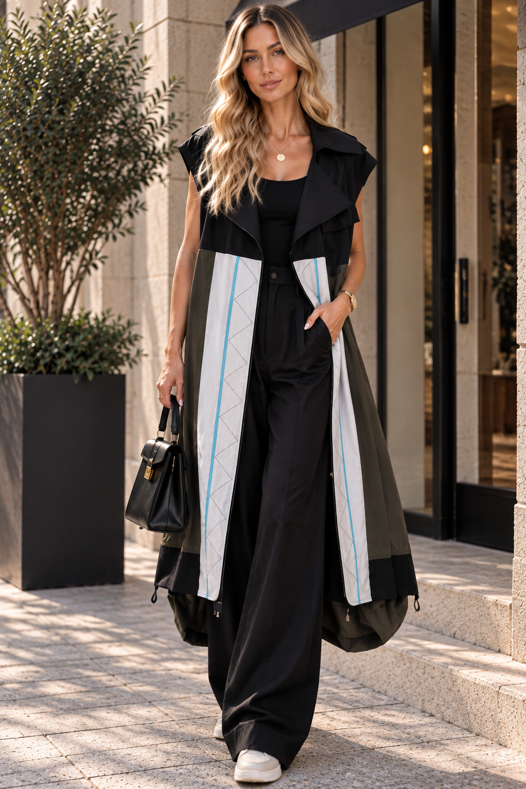 Architectural Panel Long Vest