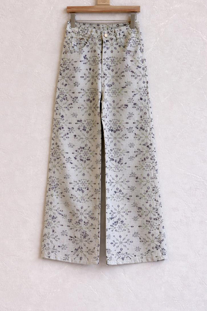 Paisley Embroidered Jeans