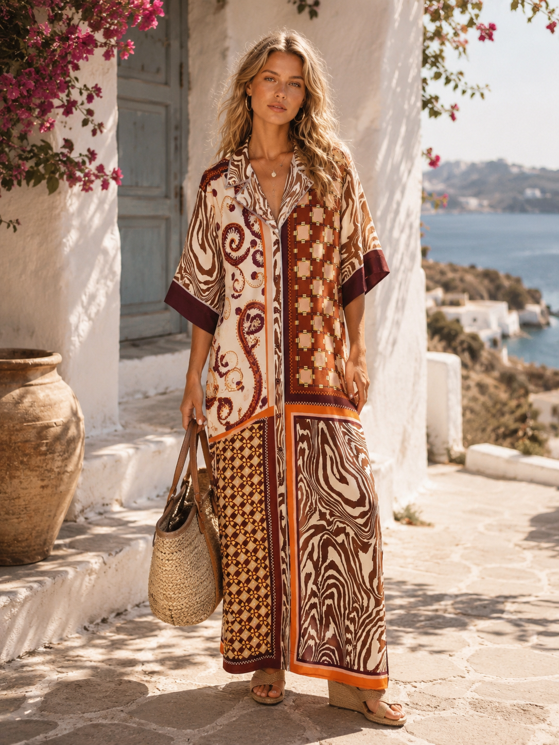 Mosaic Reverie Patchwork Maxi Dress