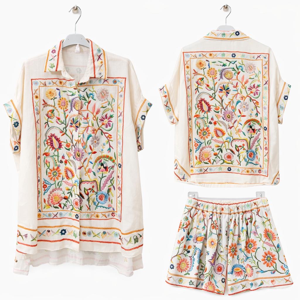 Paisley Linen Set