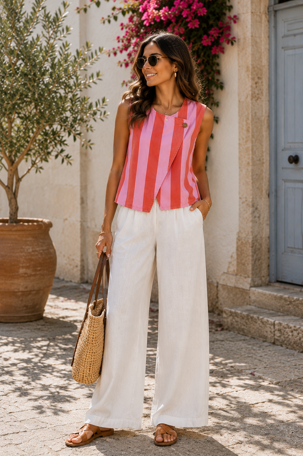 The Boardwalk Striped Colorful Vest