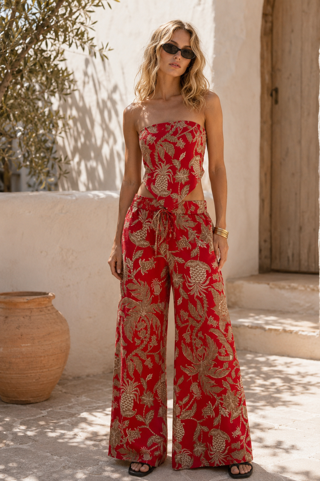 The Riviera Print Linen Set