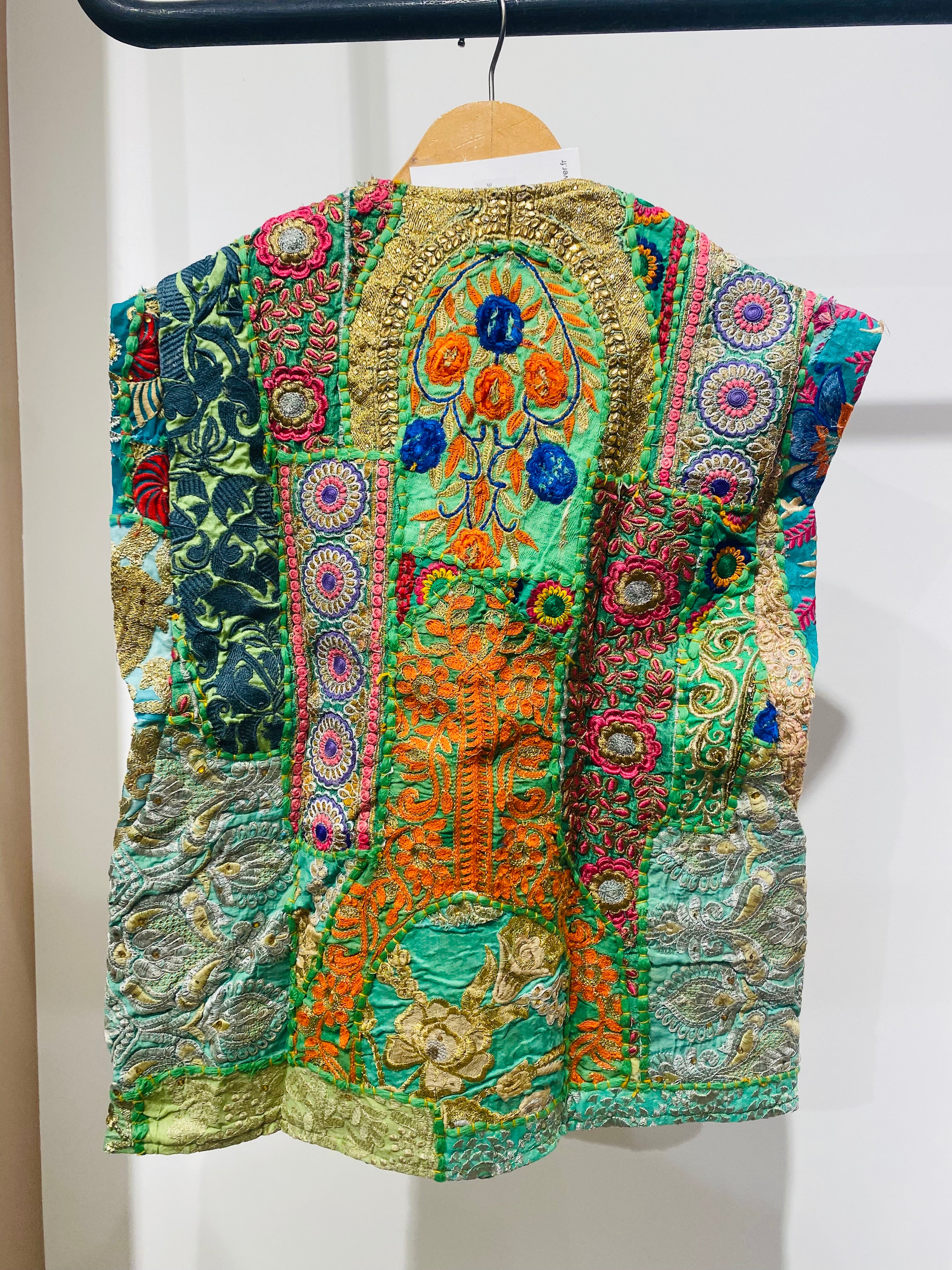 Vibrant Patchwork Embroidered Vest
