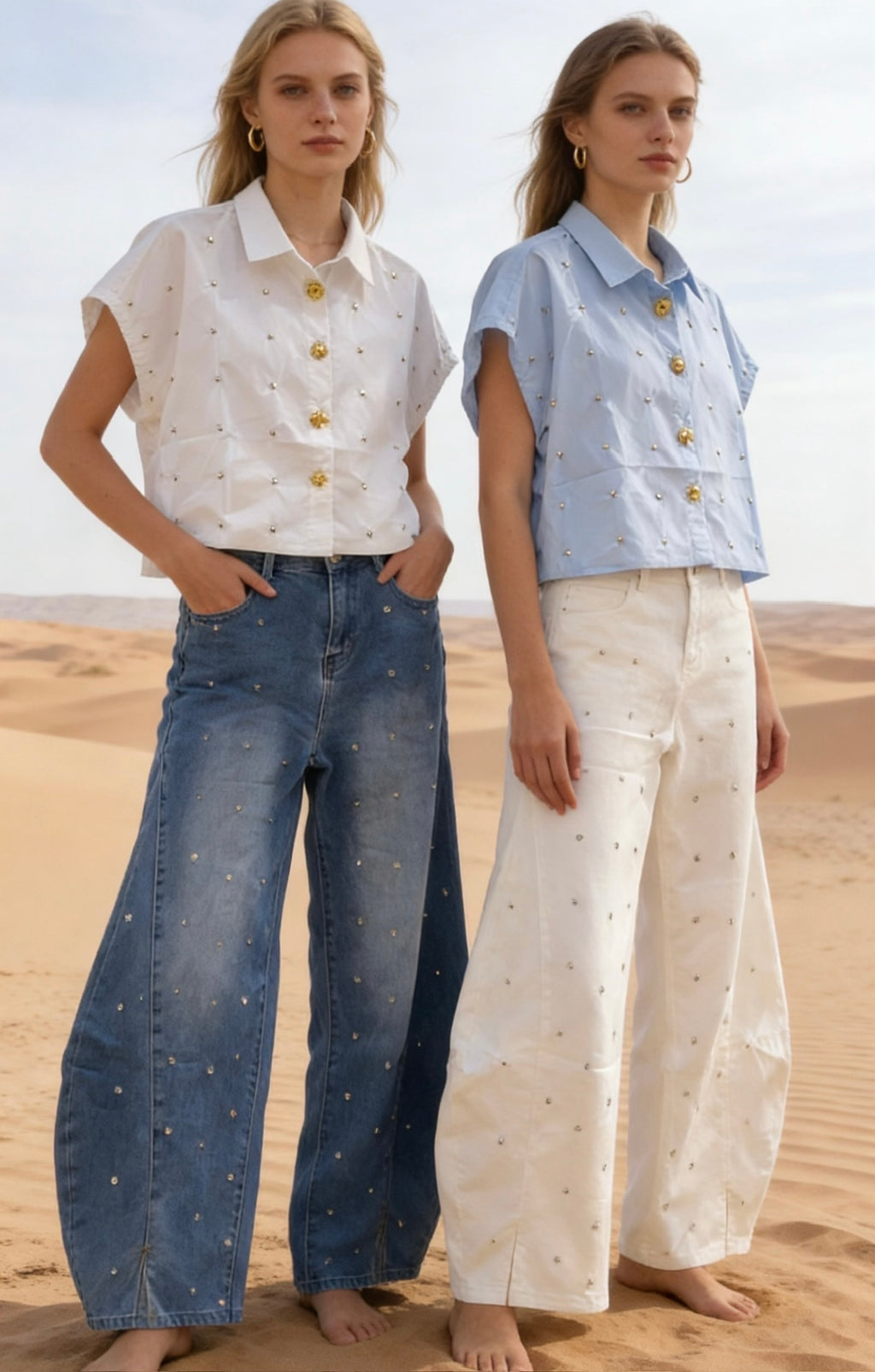 Blue Studs Jeans