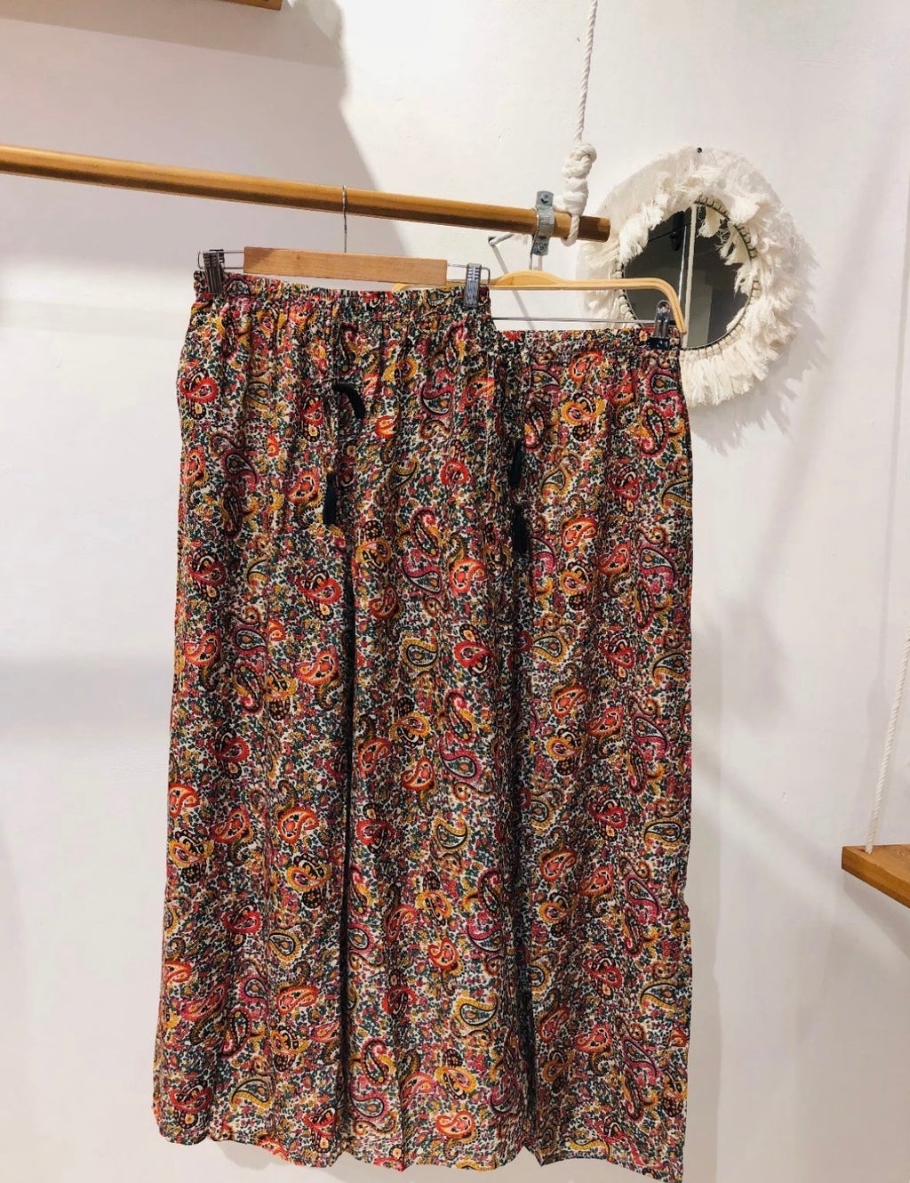 Boho Print Satin Pants